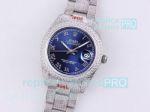 Replica Rolex Diamond Datejust Blue Roman Dial Men's Watch